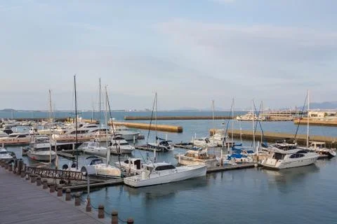 Yacht yard Foto stock