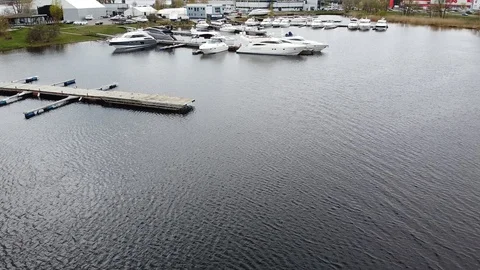 Yachting marina in the harbor Stock Footage 129367209