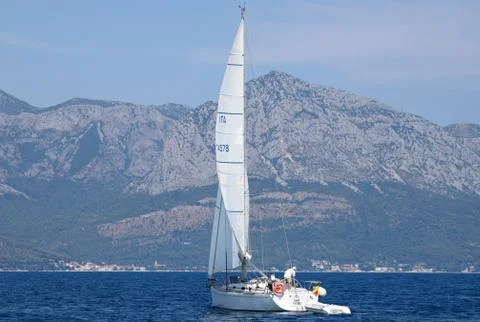 Yachts on the adriatic Stock Photos