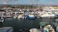 Yachts and boats moored in the harbor of Paphos, Cyprus HD Footage