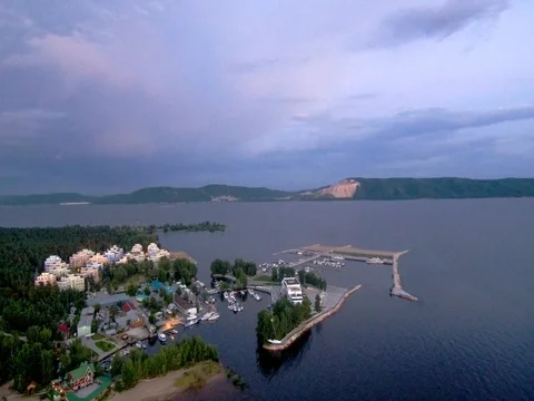 Yachts boats, view from a height. Stock Footage 77747377