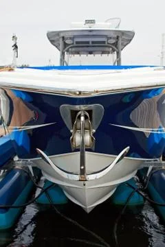 Yacht's bow. Stock Photos