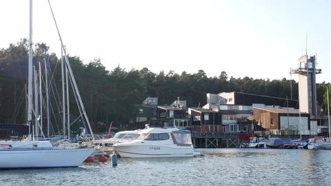 Yachts in dock 動画素材 80357026