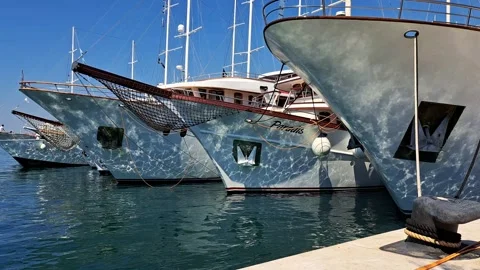 Yachts docked in Split, Croatia Stock Footage 315051824