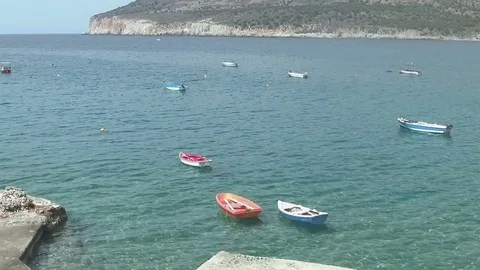 Yachts in the Gulf in Greece Stock Footage 73380035