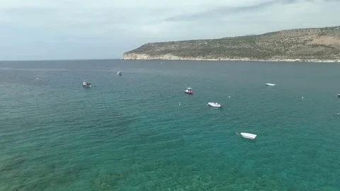 Yachts in the Gulf in Greece Stock Footage 73380164