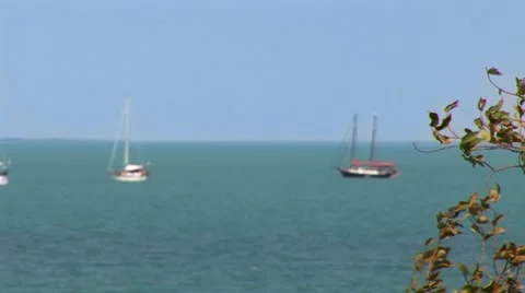 Yachts on the harbor Stock Footage 11344578