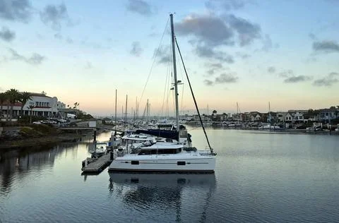 Yachts in the harbor. Stock Photos