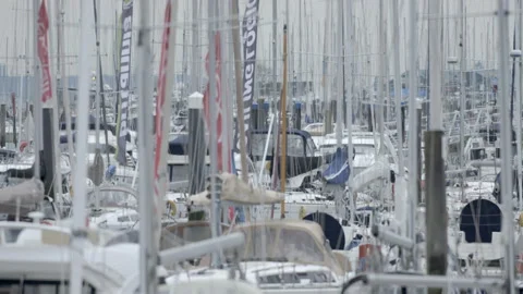 YACHTS ON HARBOUR Stock Footage 141723618