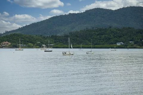 Yachts In Harbour Stock Photos