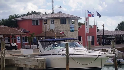 Yachts in marina Stock Footage 72392194