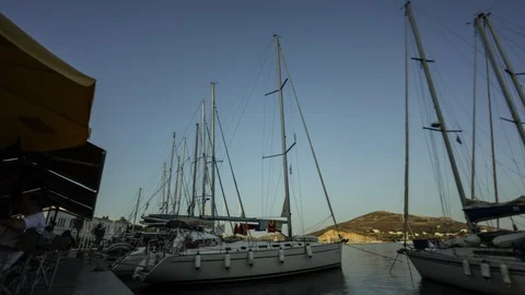Yachts in marina Stock Footage 105933828
