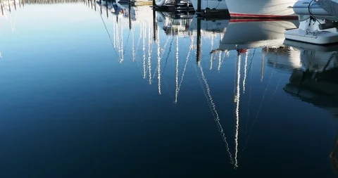 Yachts in the marina Stock Footage 123876948