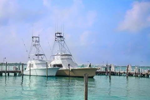 Yachts in marina Stock Photos