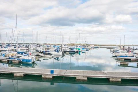 Yachts at marina Foto stock