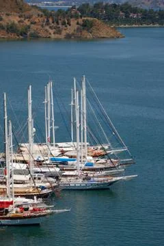 Yachts in the marina Stock Photos