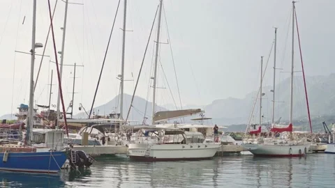 Yachts in marine Stock Footage 194137393