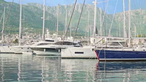 Yachts in marine Stock Footage 194137846