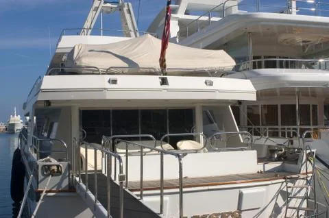 Yachts in monaco harbour Stock Photos