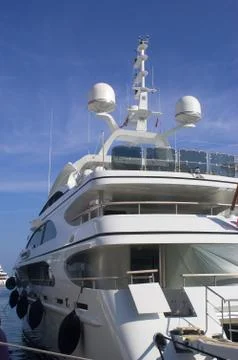 Yachts in monaco harbour Stock Photos