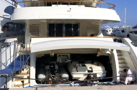 Yachts in monaco harbour Stock Photos