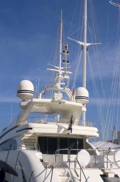 Yachts in monaco harbour Stock Photos