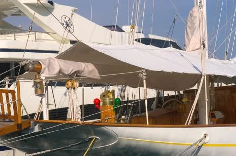 Yachts in monaco harbour Stock Photos
