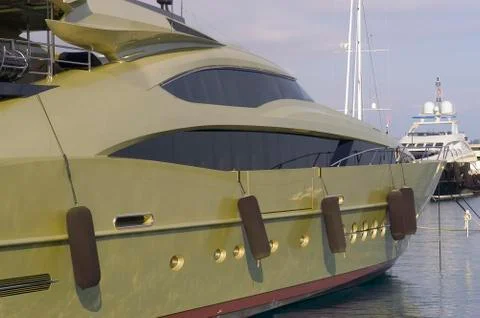 Yachts in monaco harbour Stock Photos