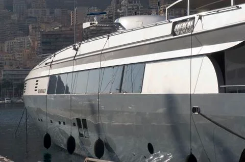 Yachts in monaco harbour Stock Photos