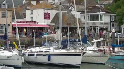 Yachts Moored Stock Footage 8952424