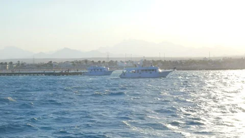 Yachts Next to The Pier Video stock 127749293