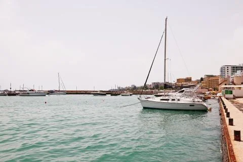 Yachts at the pier Stock Photos
