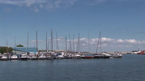Yachts port Stock Footage 41392925