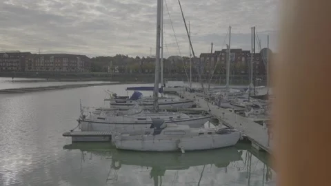 Yachts in Preston, Mariners Way Stock Footage 287997074