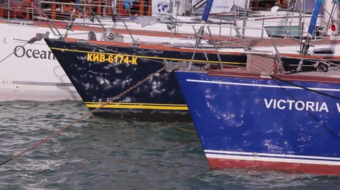 Yachts on the quay Vídeo Stock 38539158
