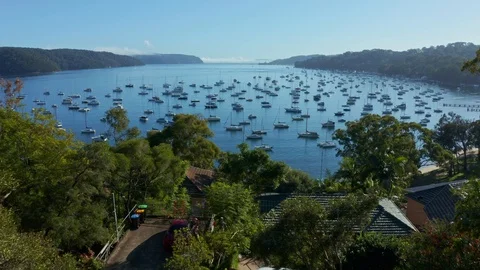 Yachts in quiet harbour Vidéo 107404157