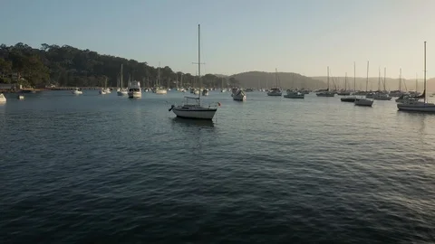 Yachts in quiet harbour Stock Footage 116062208