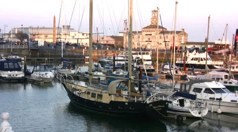 Yachts in Ramsgate harbor Stock Footage 23203293