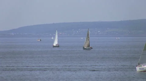 Yachts in the sea Stock Footage 50126103