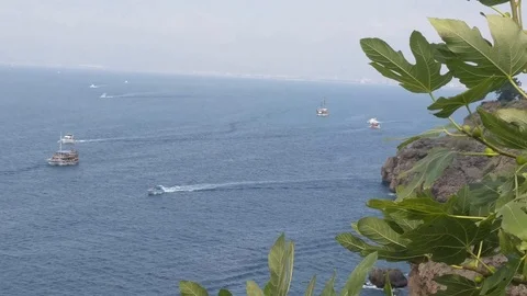Yachts in the sea Stock Footage 92760647