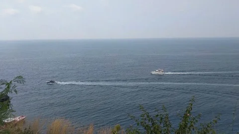 Yachts in the sea 스톡 동영상 92761595