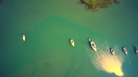 Yachts at the sea side Stock Footage 48939885
