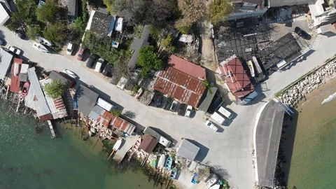 Yachts shot from the air with a drone Video stock 109129341