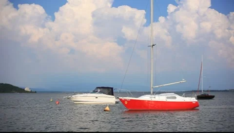 Yachts with sky Stock Footage 7760968
