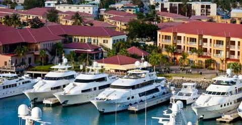 Yachts in st thomas Stock Photos