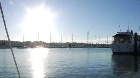 Yachts in sunlight 库存影片 958956