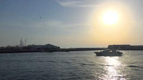 Yachts in the sunset Stock Footage 86941826