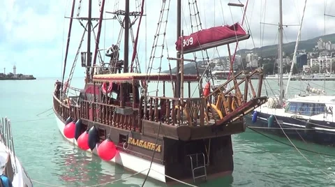 Yachts, Yalta Stock Footage 60211877