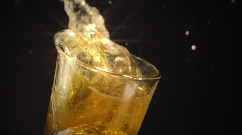 Yagerbomb Drop Splash Star filter Stock Footage 63698606