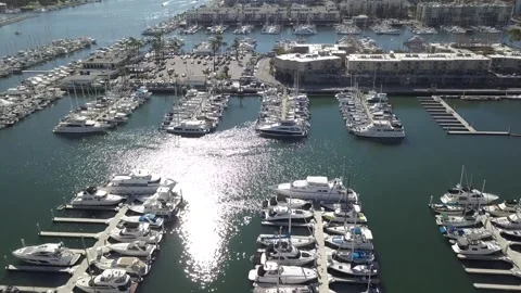 Yahcts push in to the harbor Stock Footage 286344846